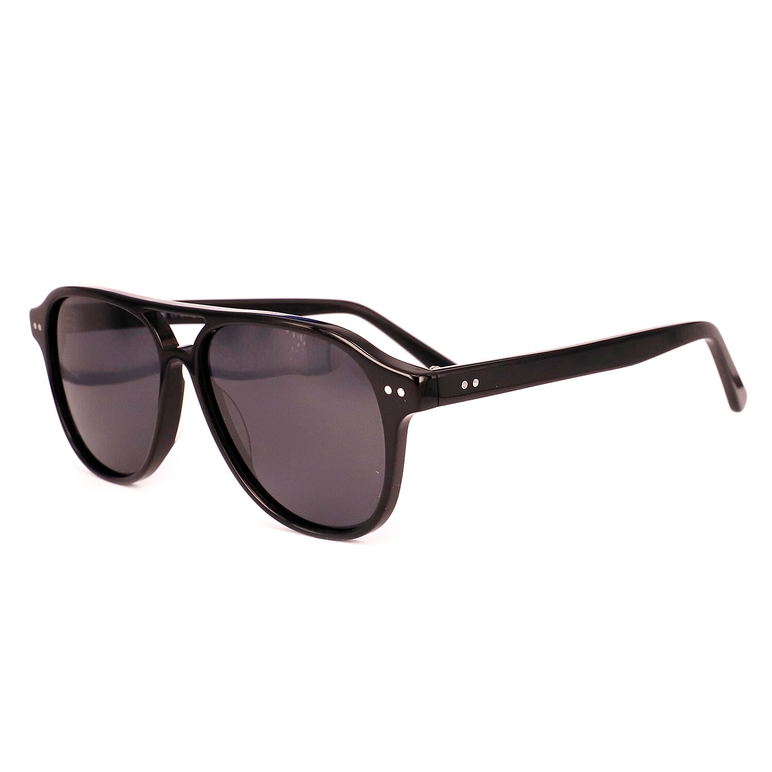 SOHO SQUARE Mens Pilot Shape Grey Polarised lens - Black