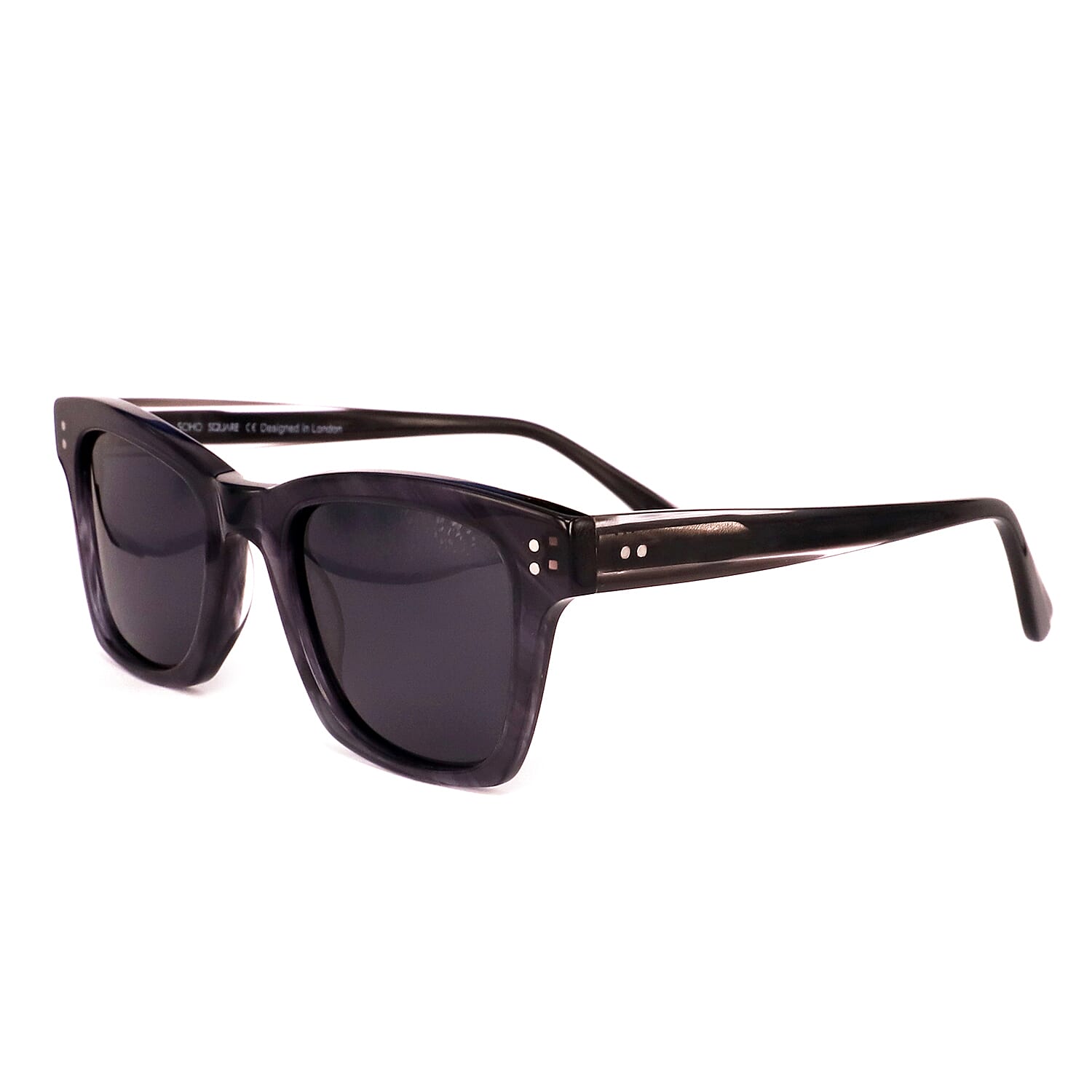 SOHO SQUARE Unisex Square Grey Polarised Lens - Grey