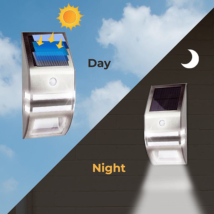 Solar Powered Motion Sensor Light (Size:17x7.5x4.7Cm)