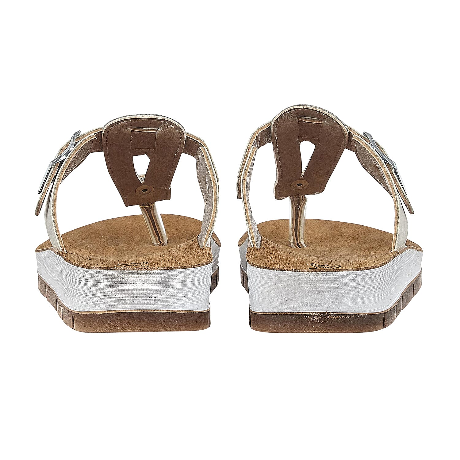 LOTUS Palermo Leopard Print Toe Post Sandals Silver