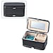 Portable Jewellery Box with Manicure Set Organiser  Black