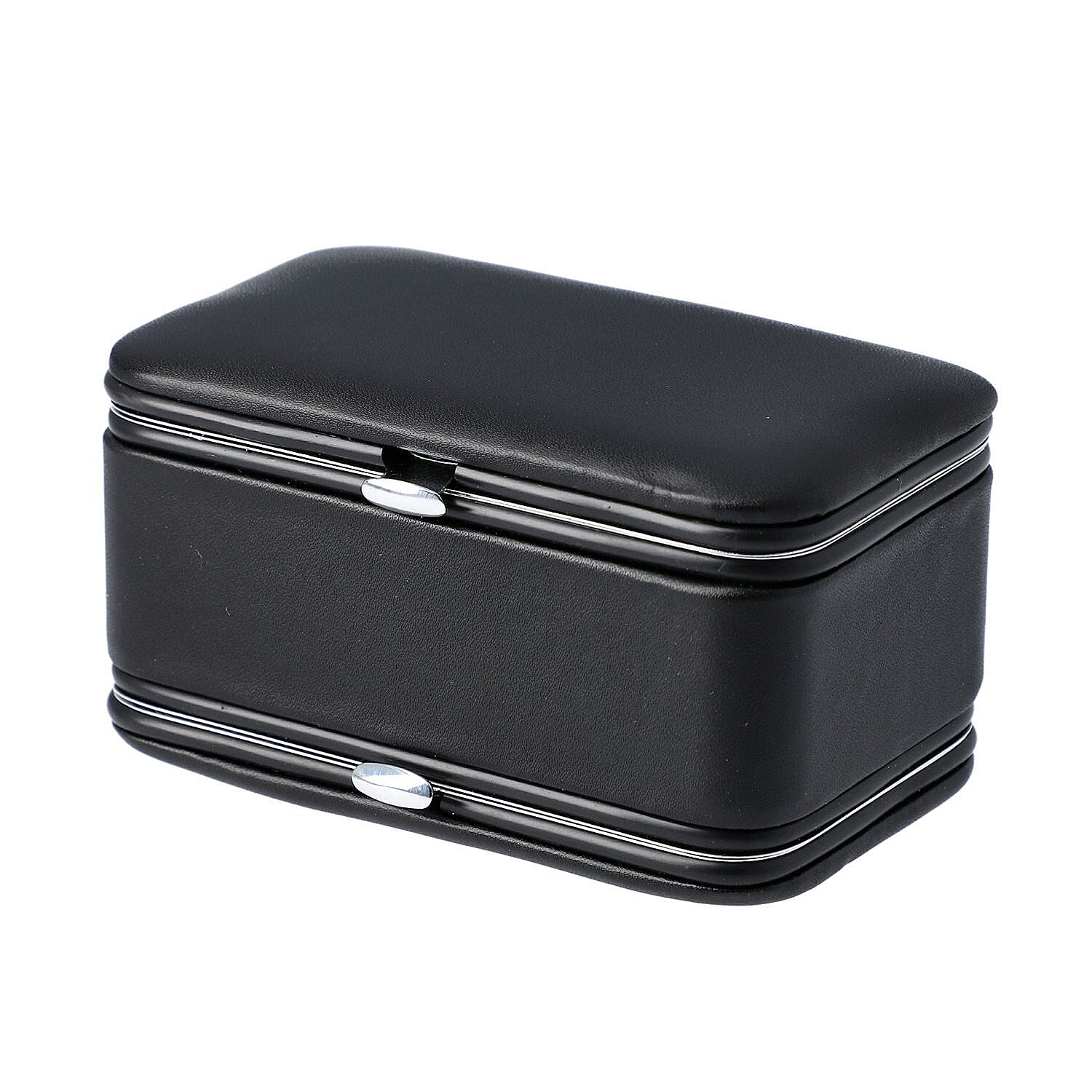 Portable Jewellery Box with Manicure Set Organiser  Black
