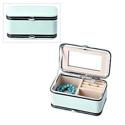 Portable Jewellery Box with Manicure Set Organiser  Blue