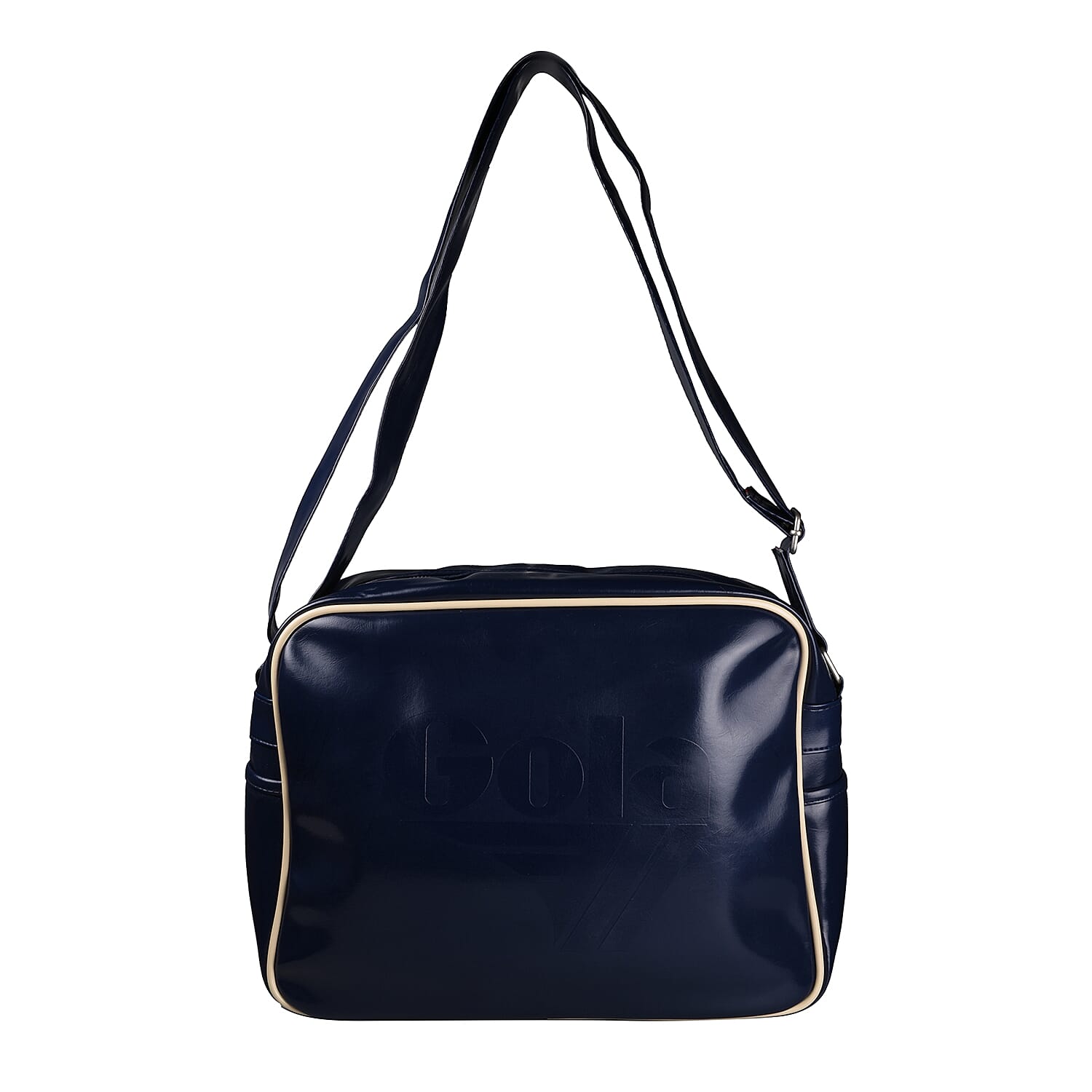 GOLA Redford Messenger Bag with Shoulder Strap and Zip Fastener (Size:36x27x12Cm) - Navy & Off White