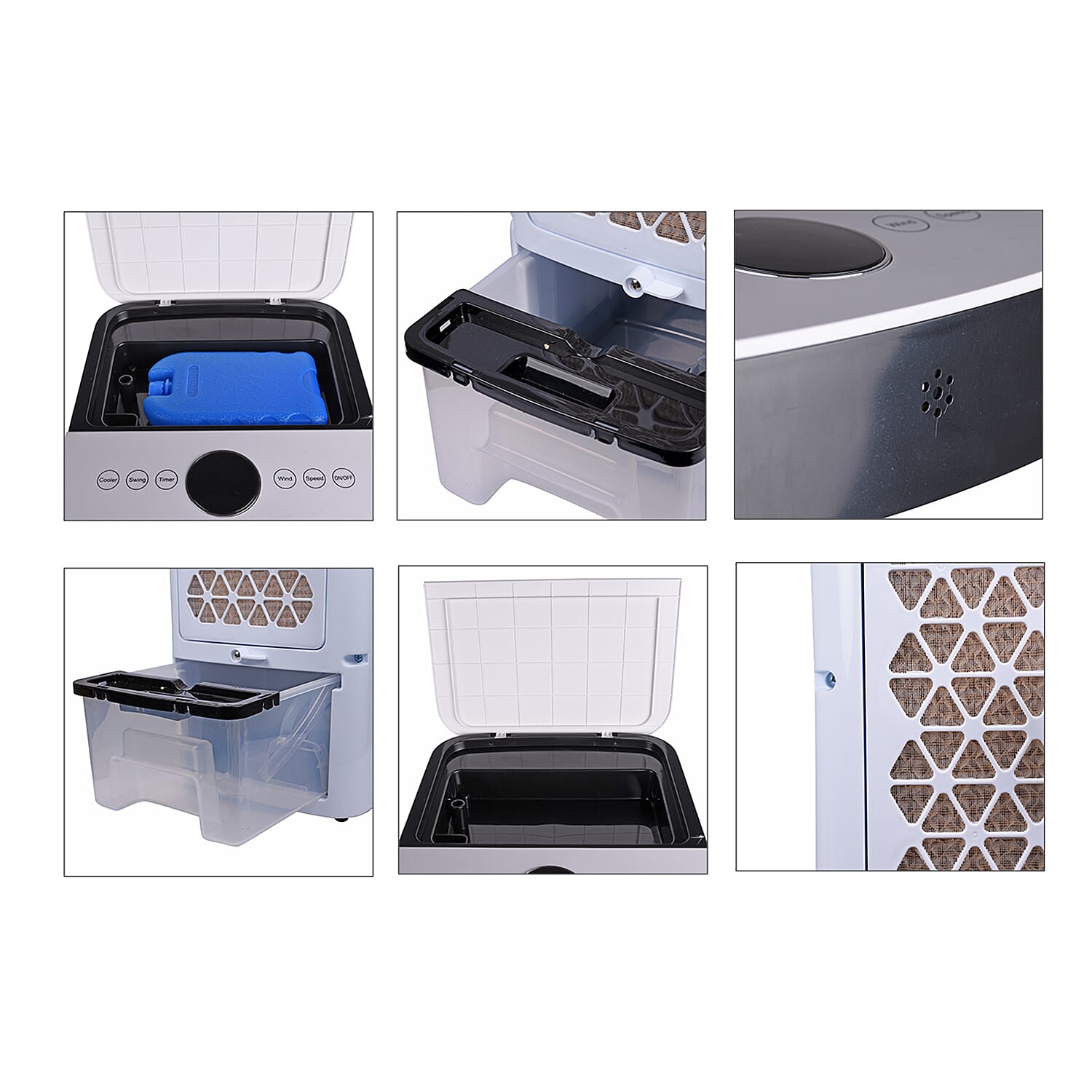 HAVEN Air Cooler with LCD Display and Remote 4 Litre Portable (Size 50x21 Cm) - White & Black