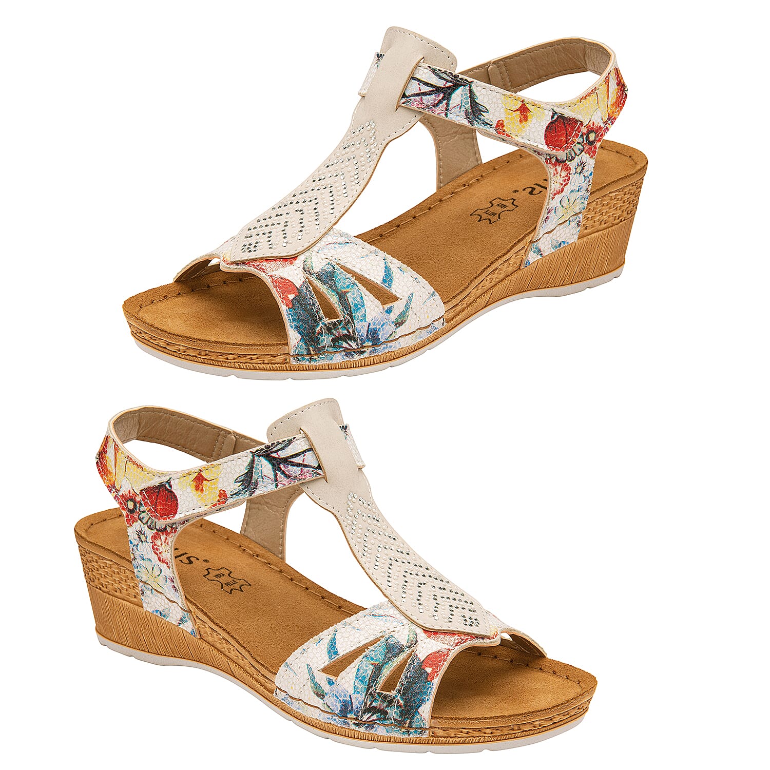 Lotus Vincenza Wedge Sandals (Size 3) - White