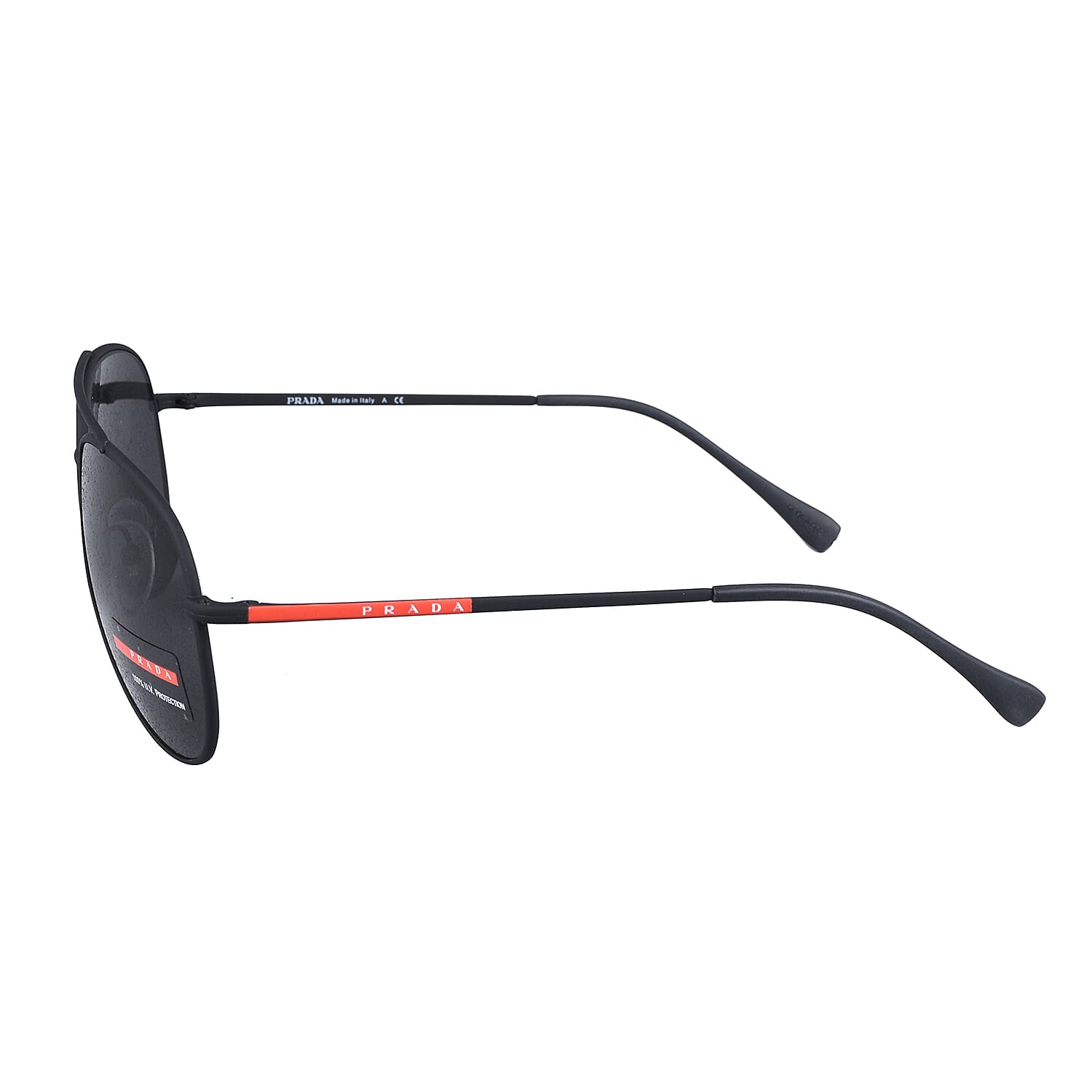 Prada Sunglasses Unisex Black Metal Aviator