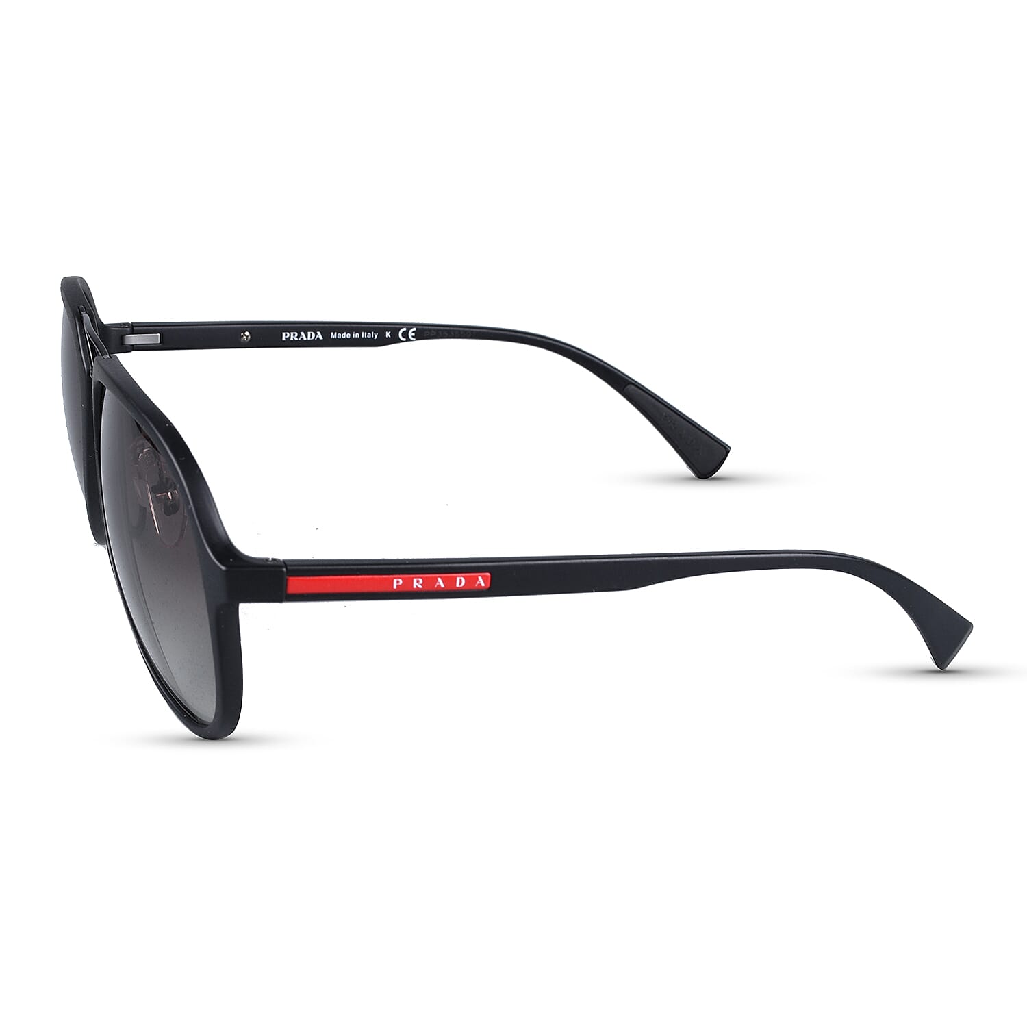 Prada Sunglasses Unisex Black Metal Aviator