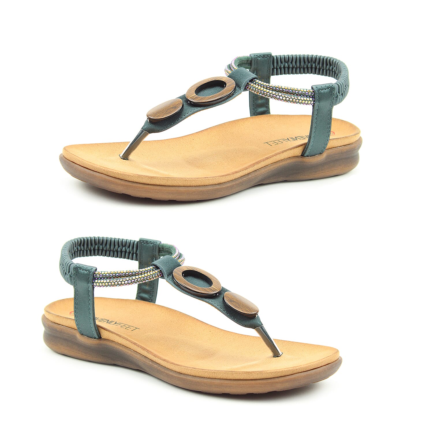 Heavenly Feet Honeydew Sandal - Black
