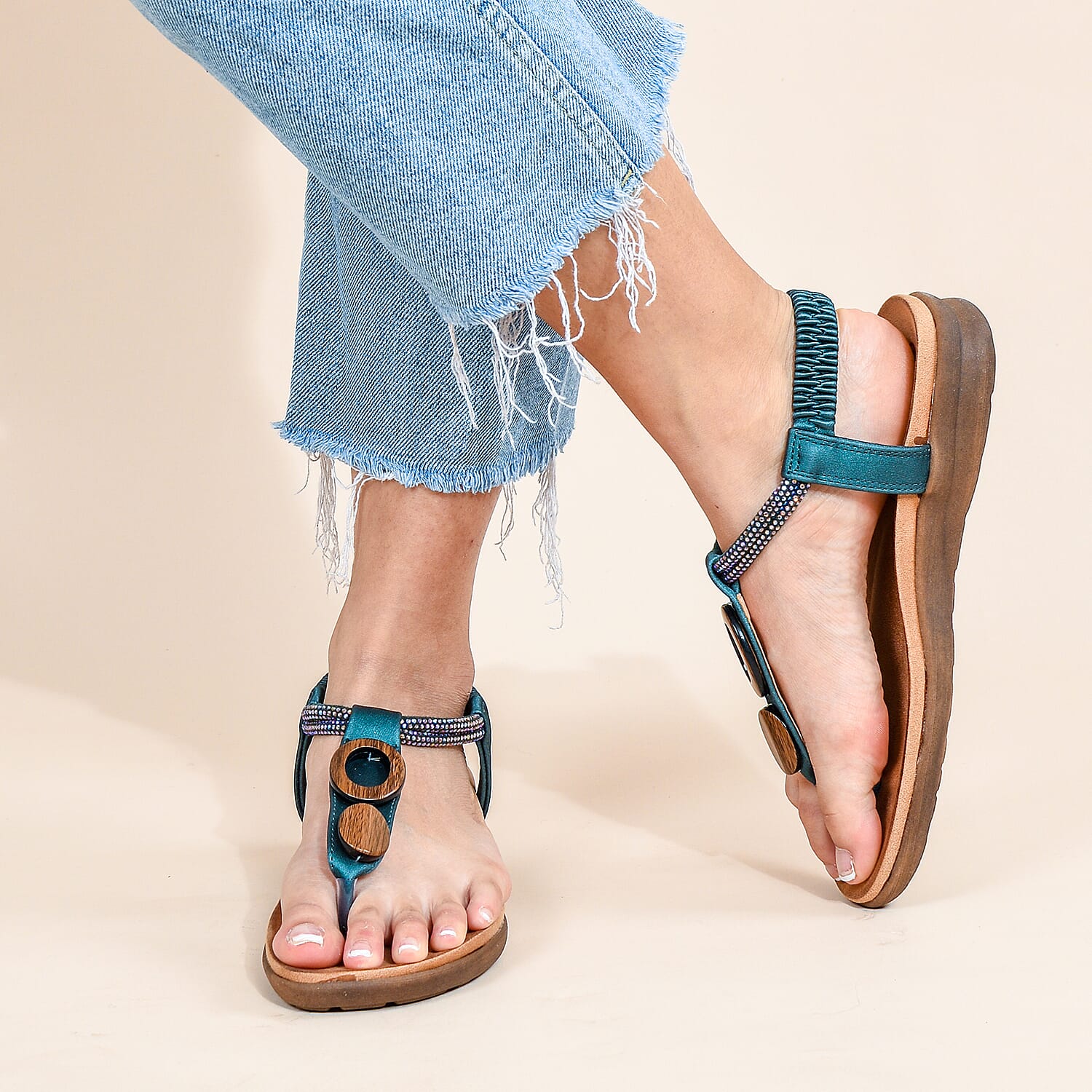 Heavenly Feet Honeydew Sandal - Black