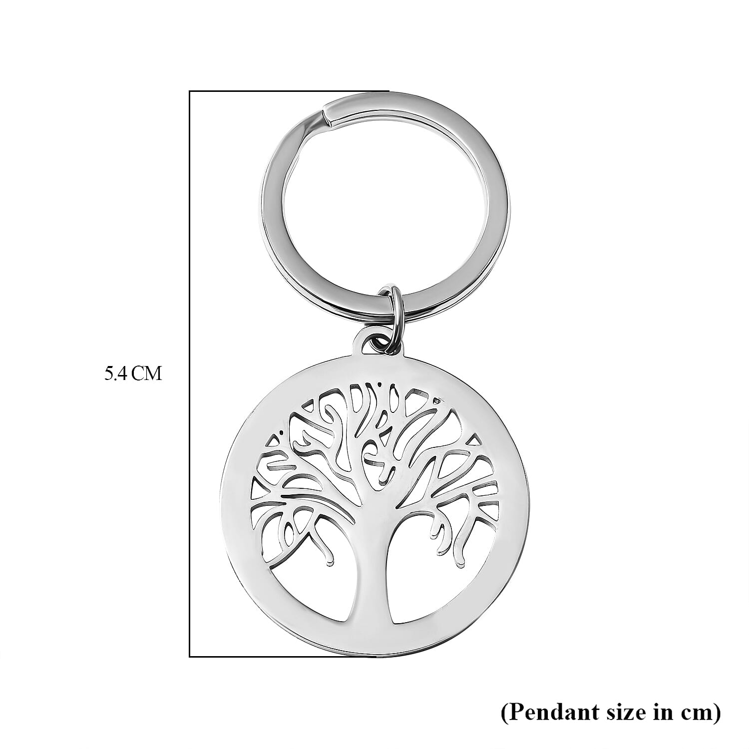 Tree of Life Key Chain in Silver Tone