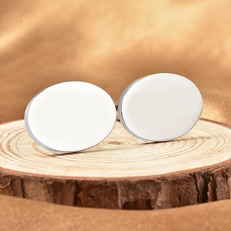 David Engraved CuffLink in Silver Tone