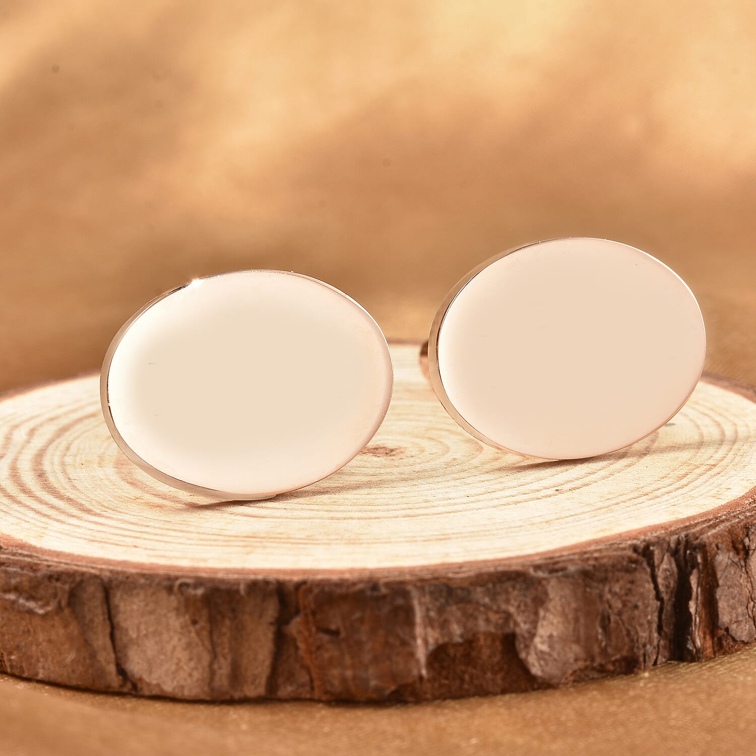 Miker Engraved CuffLink in Rose Gold Tone