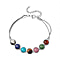 Multi Gemstones Bracelet (Size - 7.5 With 2 Inch Extenders) Pure White Stainless Steel 14.110 Ct.