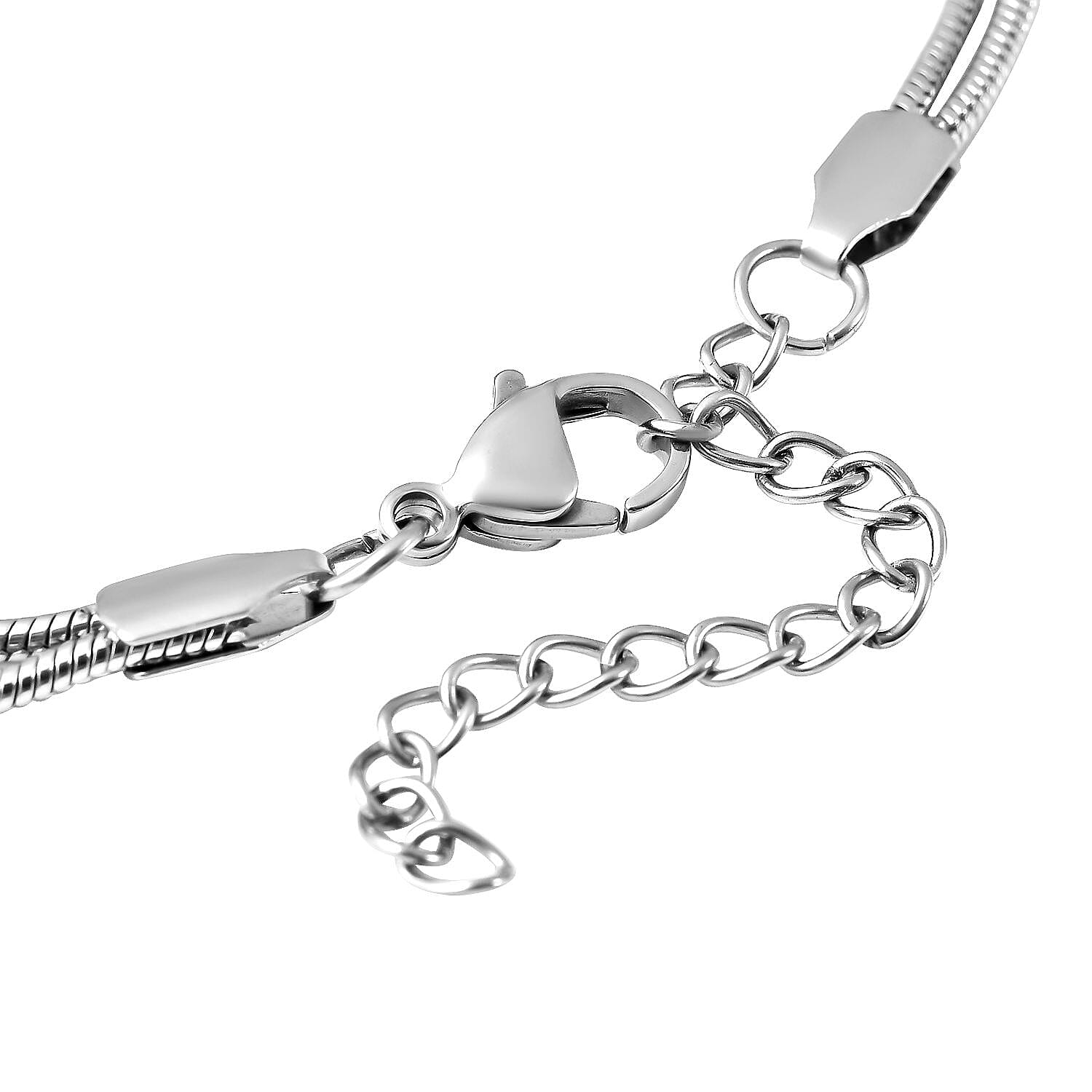 Dendritic Agate Bracelet (Size - 7.5 With 2 Inch Extenders) in Stainless Steel 13.37 Ct