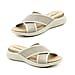Heavenly Feet Jasmine Mule Sandal (Size 3) - Grey