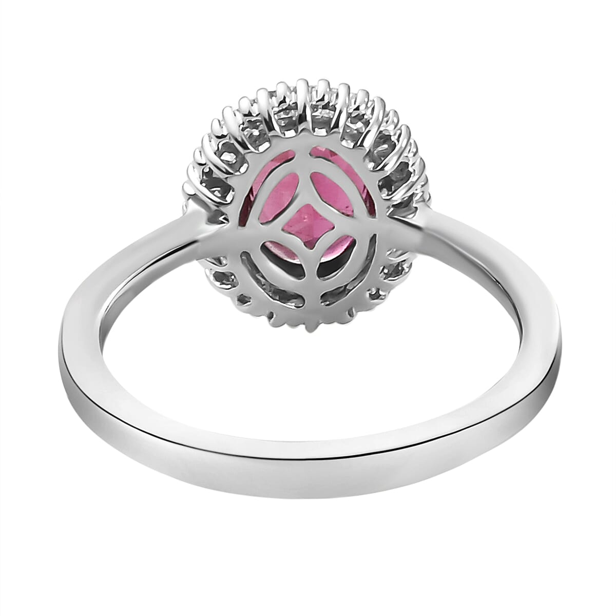 WEB EXCLUSIVE RHAPSODY 950 Platinum AAAA Rubellite and Diamond (VS-E-F) Ring 1.97 Ct.