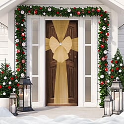 Lesser & Pavey Decorative Christmas Door Bow - Beige