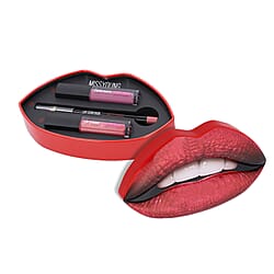 3 Piece Set  MISSYOUNG 2 Lip Gloss and 1 Lip Pen Lipstick  Baby pink and lilac