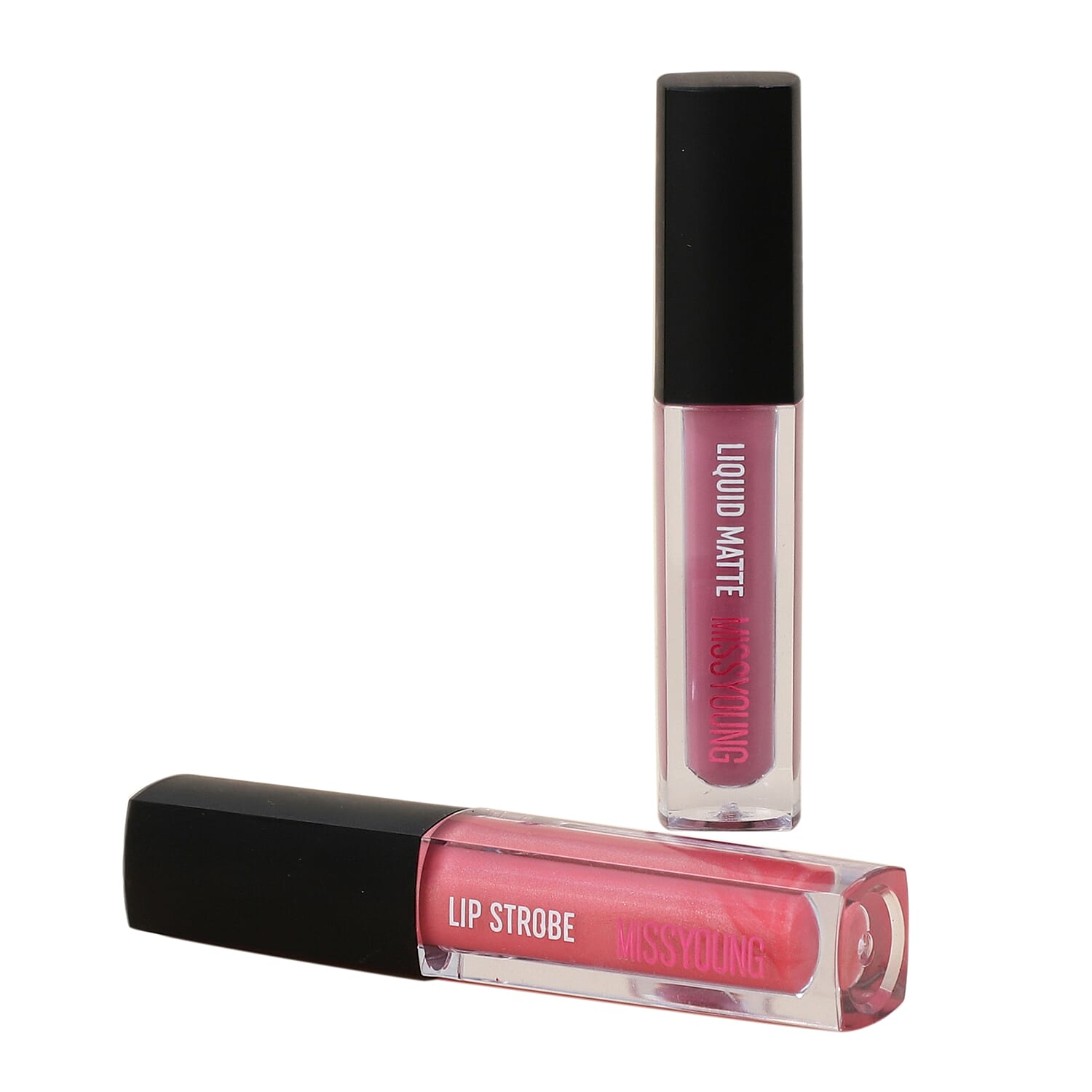 3 Piece Set - MISSYOUNG 2 Lip Gloss and 1 Lip Pen Lipstick - Baby Pink & Lilac