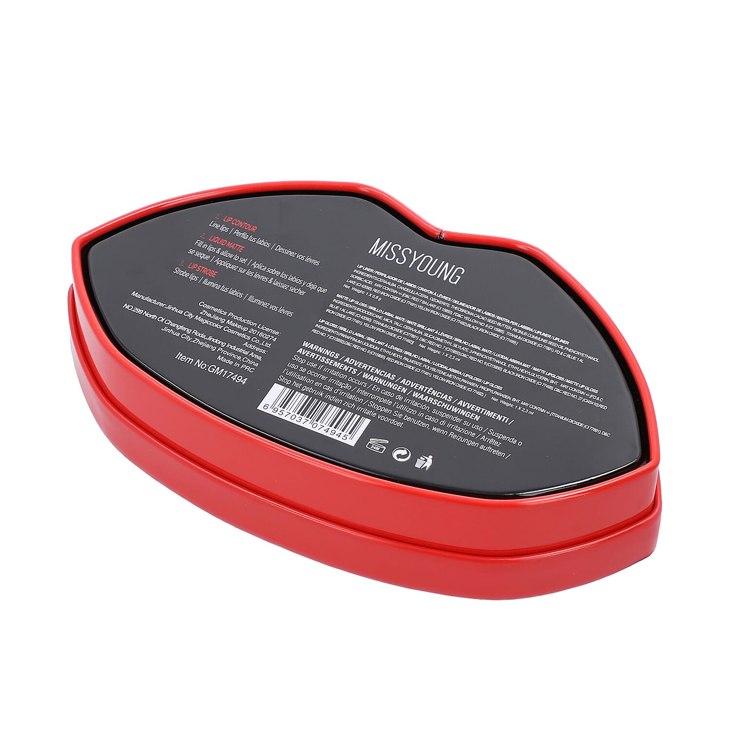 3 Piece Set - MISSYOUNG 2 Lip Gloss and 1 Lip Pen Lipstick - Purple & Glitter