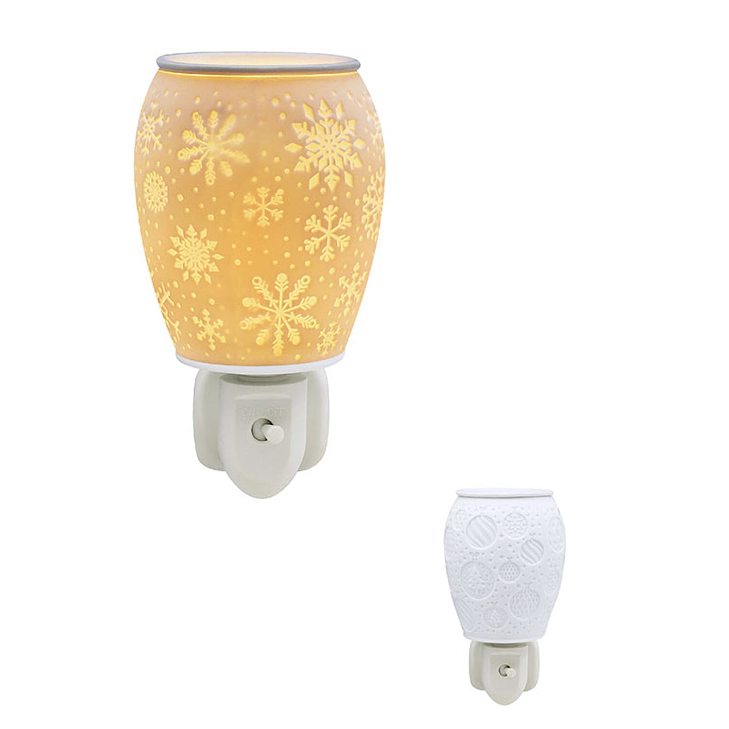 Lesser & Pavey Snowflakes Electric Aroma Lamp (Size 15x8 Cm)