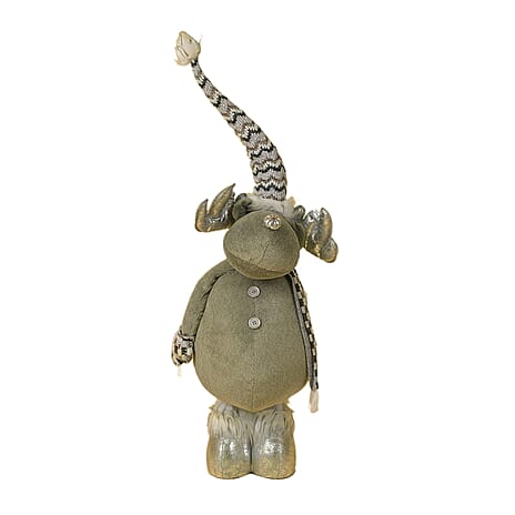 Lesser & Pavey Christmas Plush Reindeer with Telescopic Legs (Size 130 Cm) - Grey