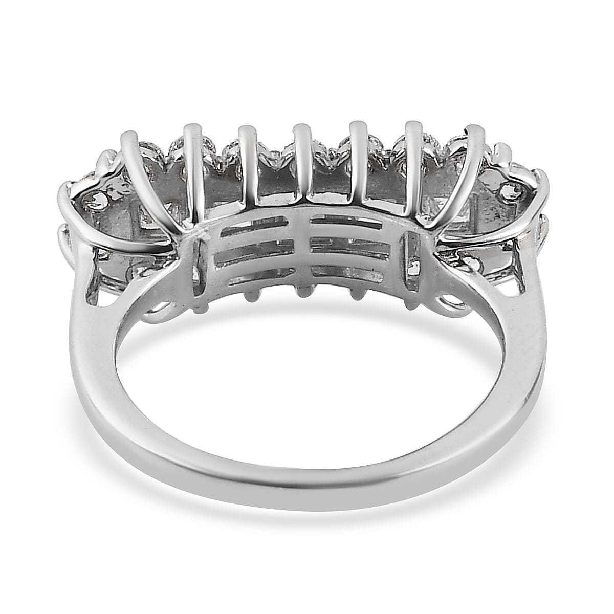 Lustro Stella Finest CZ Ring in Platinum Overlay Sterling Silver 3.00 Ct