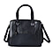 SENCILLEZ Black Genuine Leather Convertible Bag