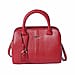 Genuine Leather Tote Bag with Shoulder Strap - Burgundy