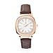 STRADA Japanese Movement White Dial Crystal Studded Water Resistant Watch with Brown Colour Strap