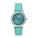 STRADA Japanese Movement Blue Green Dial Crystal Studded Water Resistant Watch with Blue Green Colour Strap