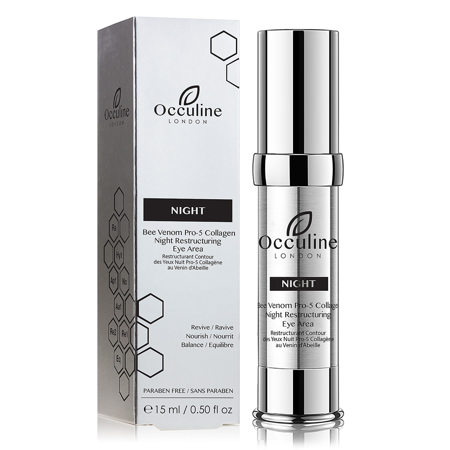 Occuline: Bee Venom & Pro-5 Collagen Overnight Restructuring Eye Treatment - 15ml