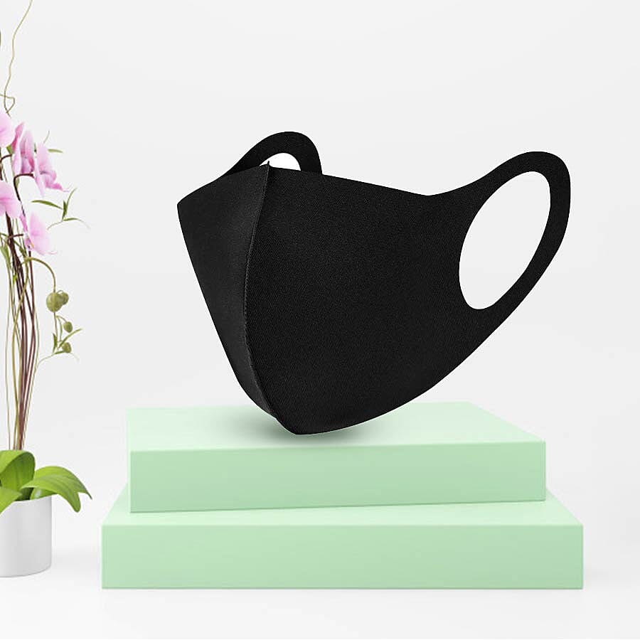 Reusable Washable Face Covering  - Black