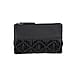 Hand Woven Macrame 100% Genuine Leather Clutch Wallet (Size 21x13cm) -  Black