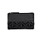 Hand Woven Macrame 100% Genuine Leather Clutch Wallet (Size 21x13cm) -  Black