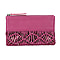 Hand Woven Macrame 100% Genuine Leather Clutch Wallet (Size 21x13cm) -  Congo Pink