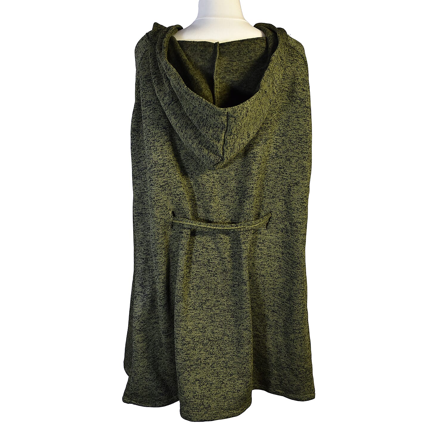 Aran 100% New Woollen Mills Irish Poncho in Moss Colour - One Size (8-18)