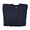 ARAN 100% Pure New Wool Irish Sweater - Blue