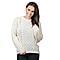 ARAN 100% Pure New Wool Irish Sweater (Size M) - Cream