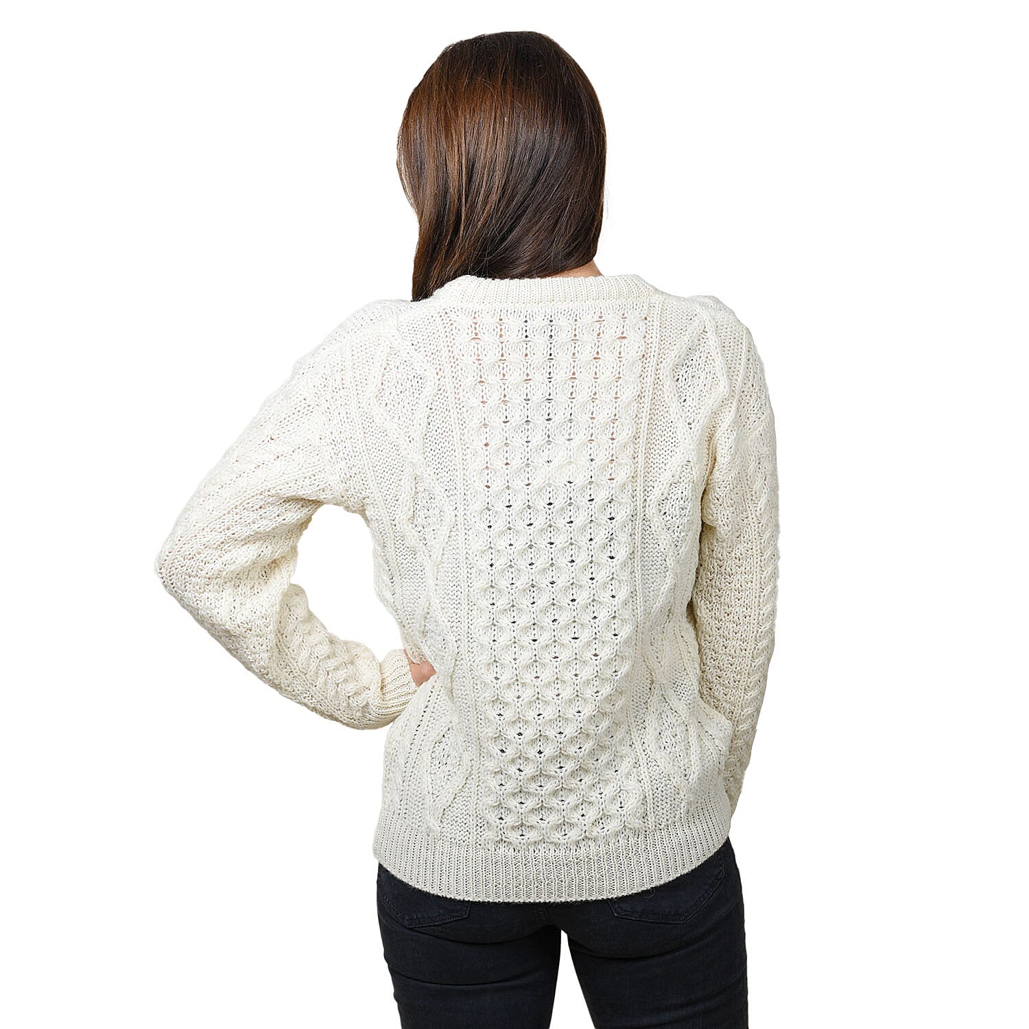 ARAN 100% Pure New Wool Irish Sweater