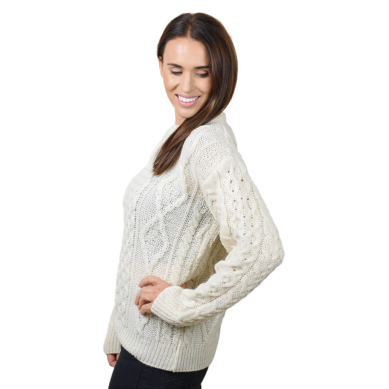 ARAN 100% Pure New Wool Irish Sweater