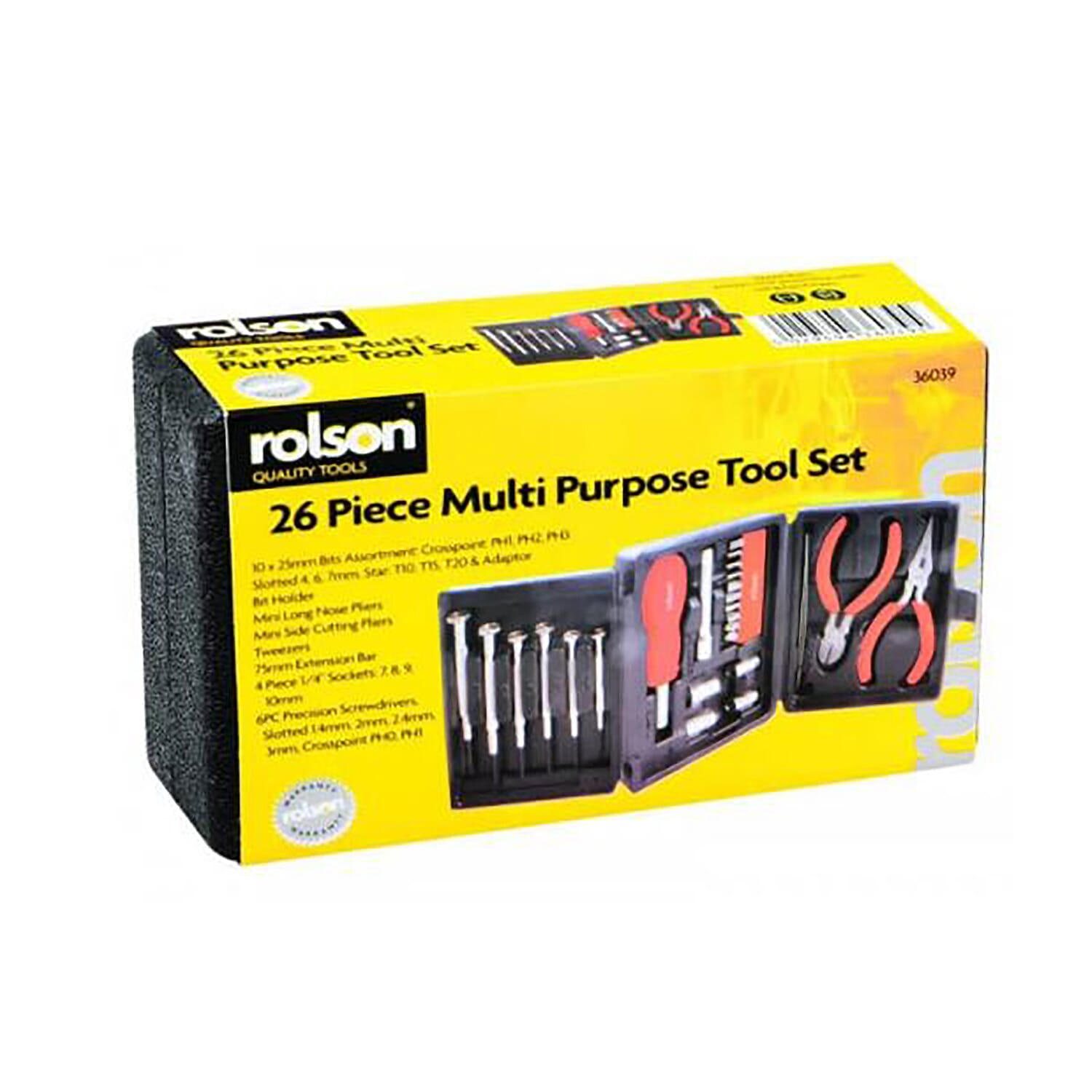 ROLSON 26 Piece Mini Tri-Fold Tool Kit