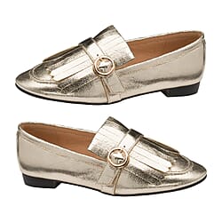 Ravel Gold Estrada Loafers (Size 3)