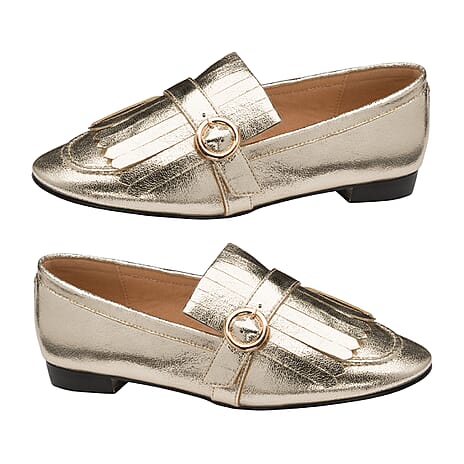 Ravel Gold Estrada Loafers (Size 7)