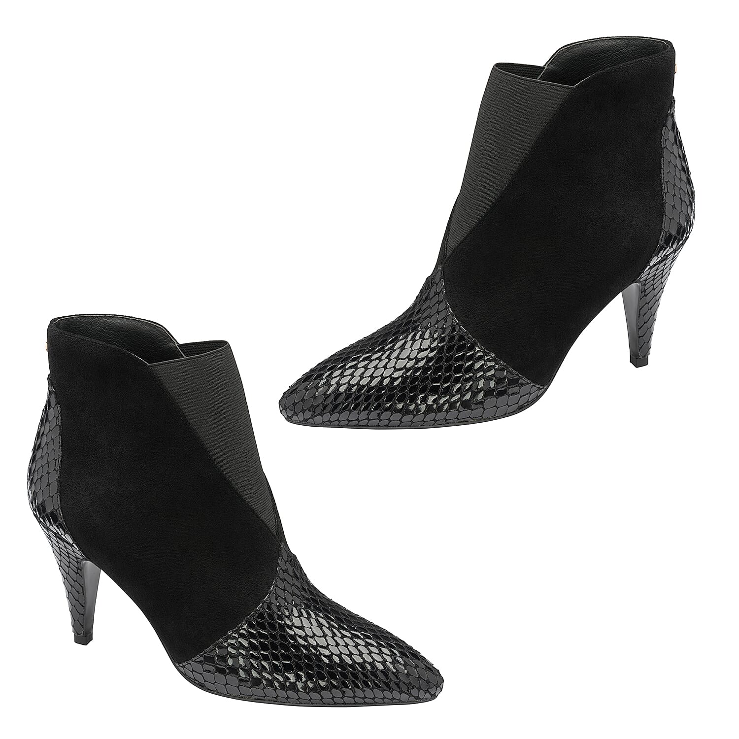 Ravel Black Snake Print Baracoa Pull-on Boots