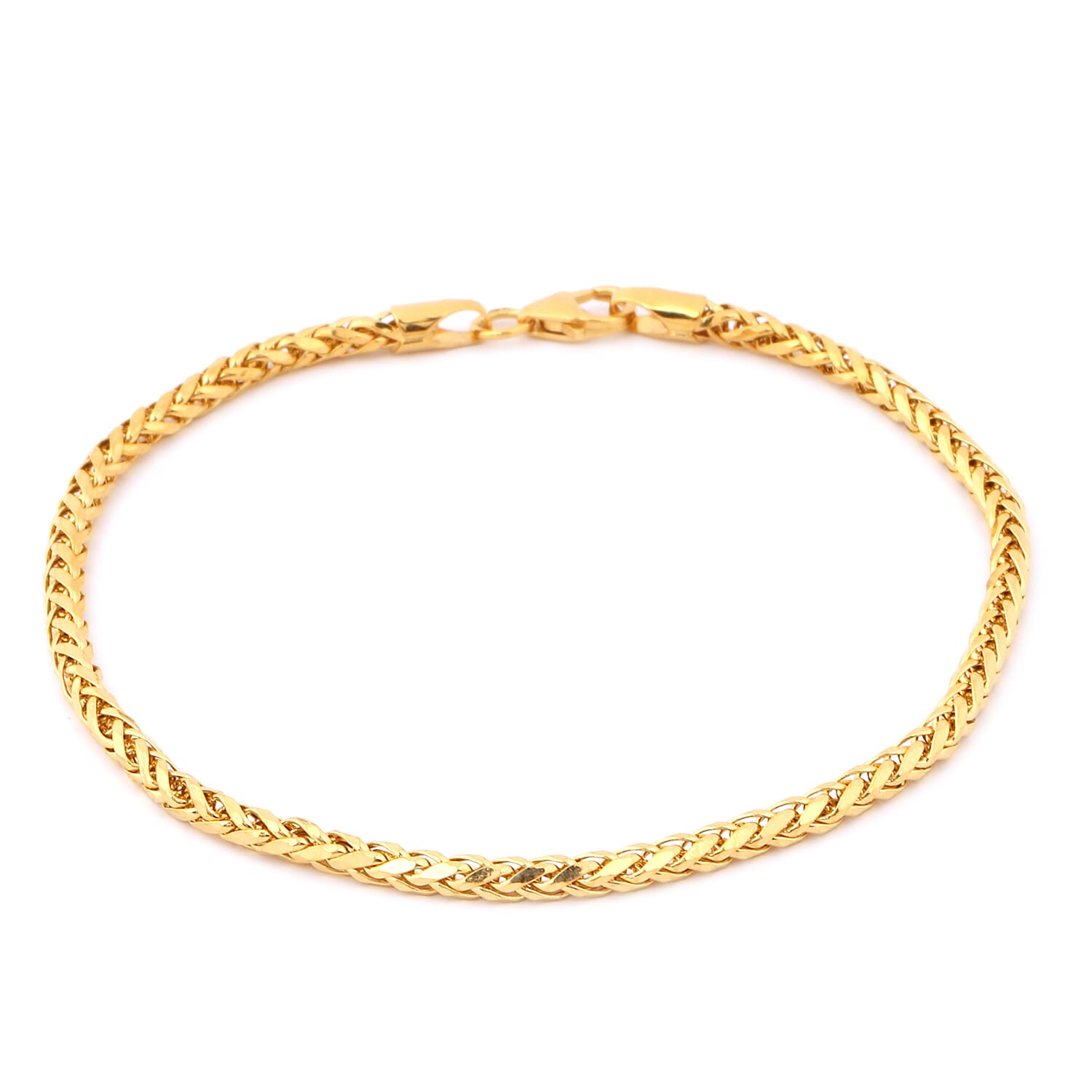Italian Made - 22K Yellow Gold Spiga Bracelet (Size 7.5), Gold Wt. 3.64 Gms