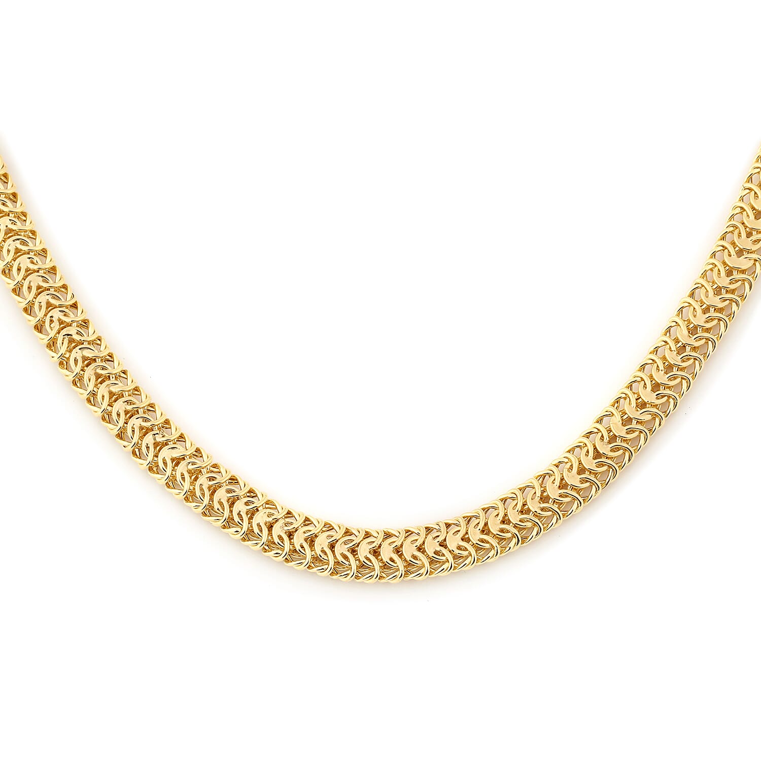 Italian Made - 9K Yellow Gold Fancy Collegamento Necklace (Size 20), Gold Wt. 18.77 Gms