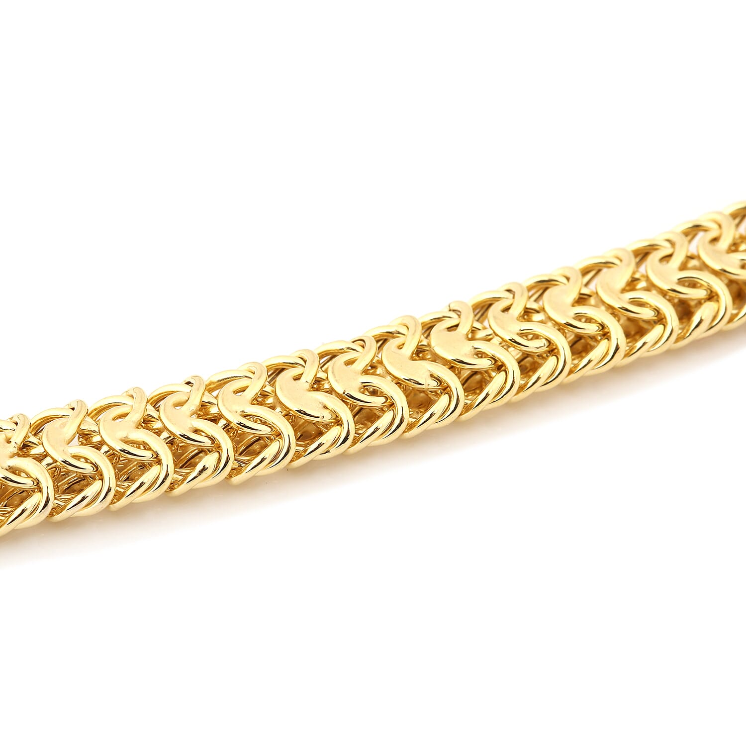 Italian Made - 9K Yellow Gold Fancy Collegamento Necklace (Size 20), Gold Wt. 18.77 Gms