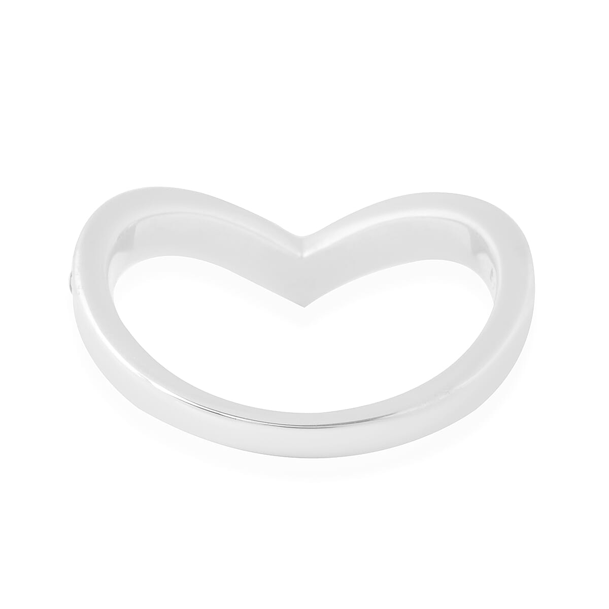 RACHEL GALLEY Enkai Gemstone Collection - Rainbow Sapphire Wishbone Ring in Rhodium Overlay Sterling Silver